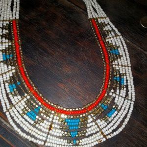 Beautiful Handmade Native American style beaded necklace